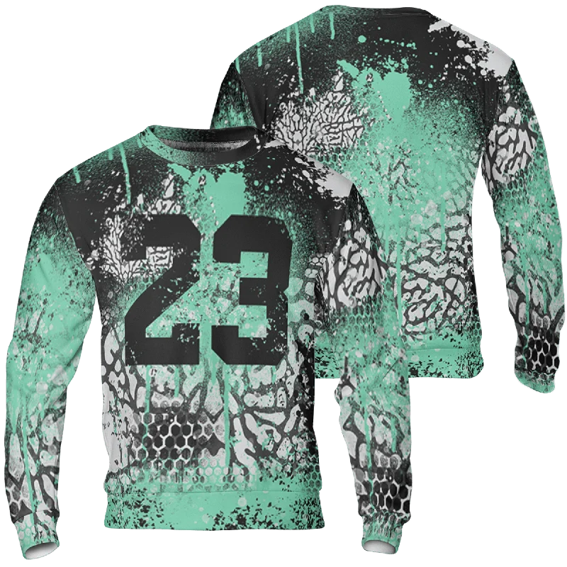 Chic, modern looks for the stylish woman   NastyJamz Green Glow 3s Sweatshirt Match 23 Painted Graffiti  3D All-Over Print