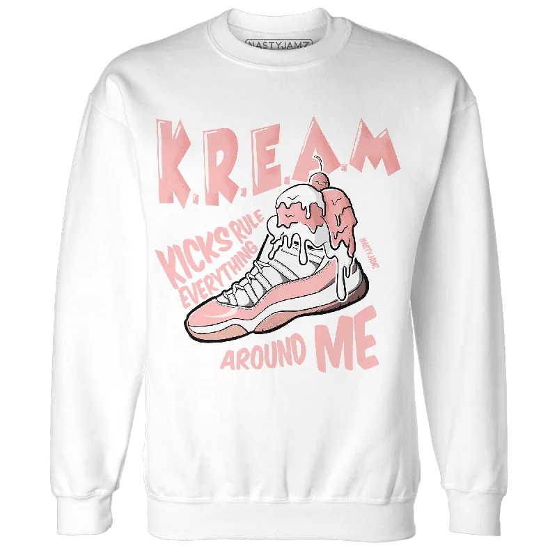Statement pieces for the confident woman NastyJamz Low Legend Pink 11s Sweatshirt Match Kream Sneaker Statement pieces for the confident woman NastyJamz Low Legend Pink 11s Sweatshirt Match Kream Sneaker
