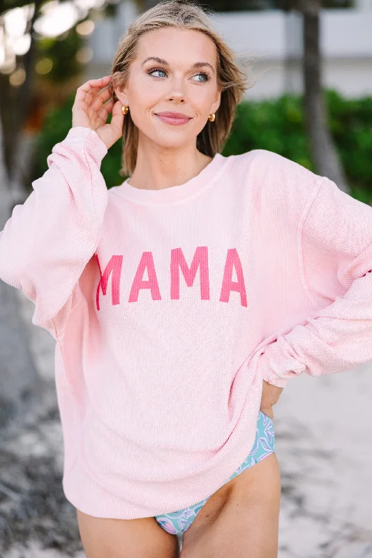 Women’s clothing to inspire confidence and beauty Mama Urban Pink Corded Graphic Sweatshirt Women’s clothing to inspire confidence and beauty Mama Urban Pink Corded Graphic Sweatshirt