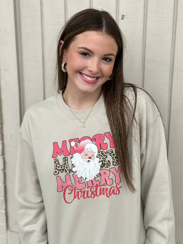 Latest fashion trends for modern women   Merry Merry Merry Christmas Sweatshirt