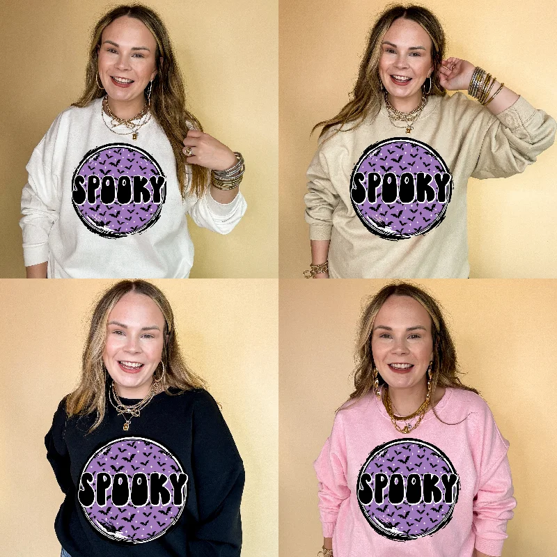Soft, breathable fabrics for fashionable women Online Exclusive | Spooky Graphic Sweatshirt in Multiple Color Options Soft, breathable fabrics for fashionable women Online Exclusive | Spooky Graphic Sweatshirt in Multiple Color Options
