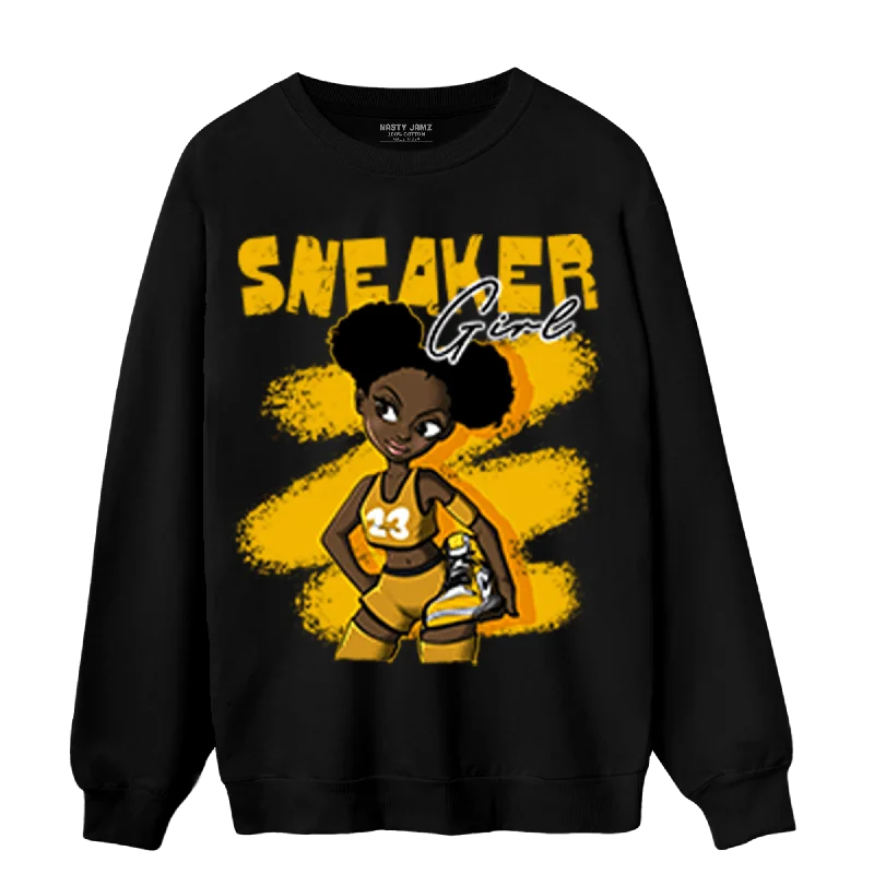 Soft, breathable fabrics for fashionable women NastyJamz Yellow Ochre 1s Sweatshirt Match Black Sneaker Girl Soft, breathable fabrics for fashionable women NastyJamz Yellow Ochre 1s Sweatshirt Match Black Sneaker Girl